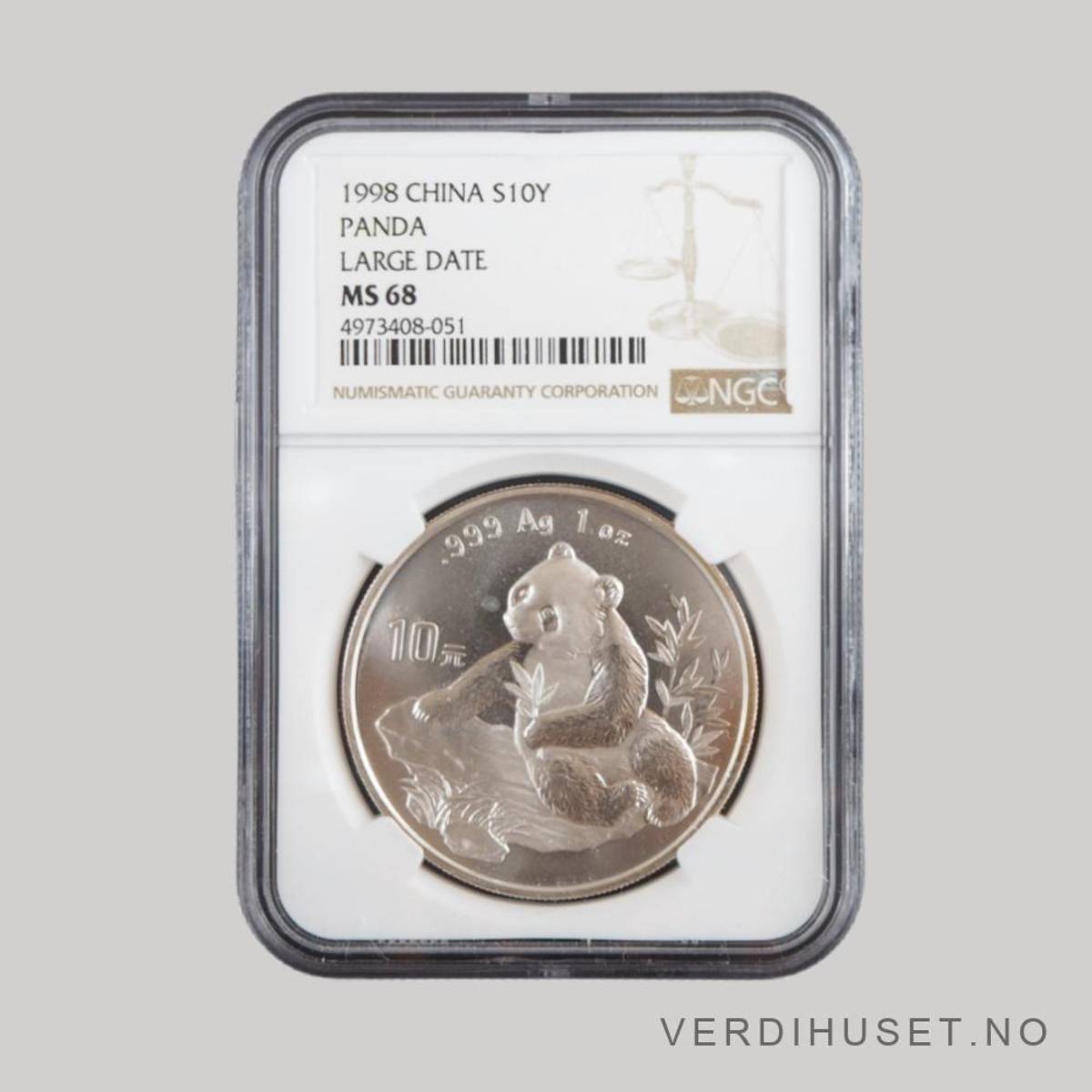 10 Yuan 1998 MS 68 - Panda