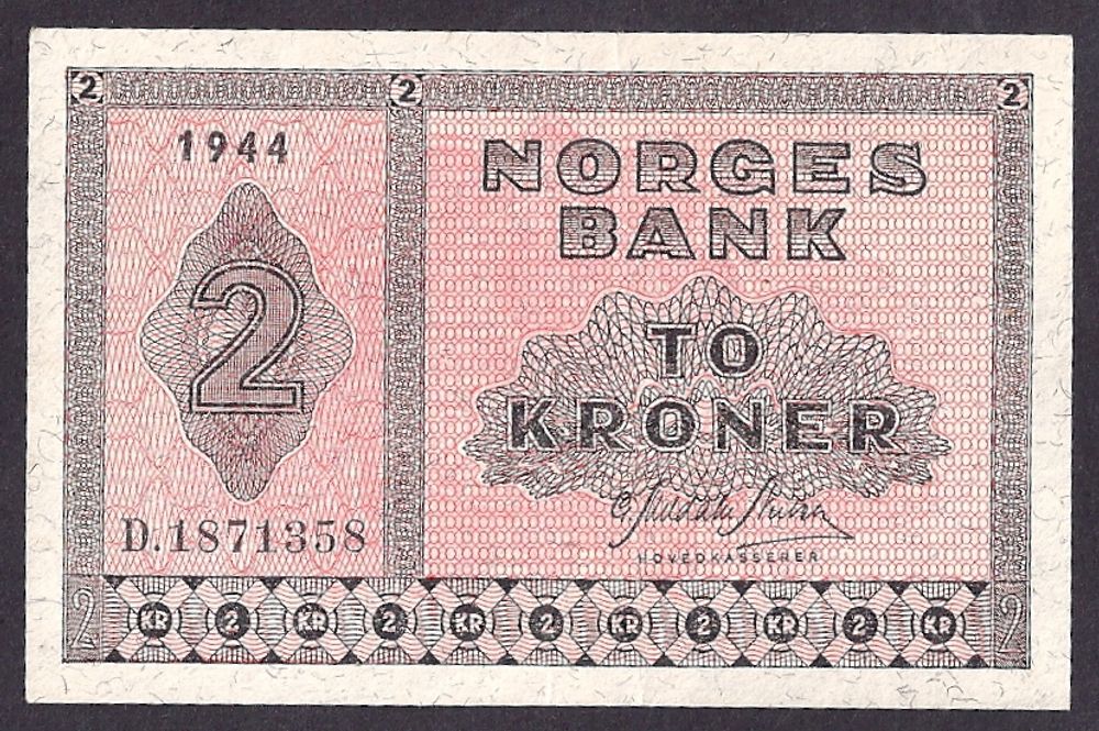 2 kr 1944 D Kv 01/1+ (D.1871358)