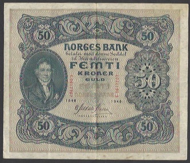 Hovedbilde 50 kr 1940 C kv 1+ C.0617707)