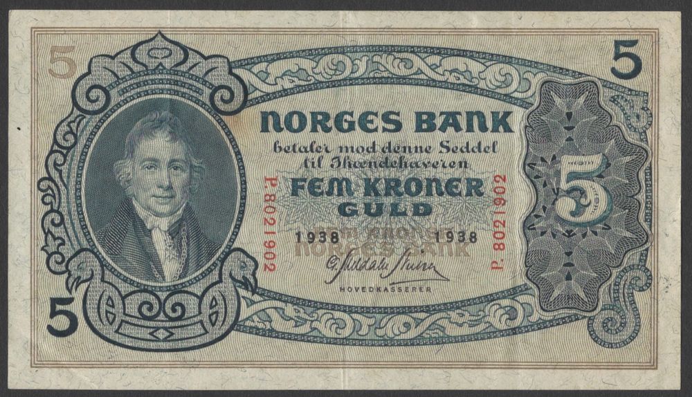5 kr 1938 P Kv 1+ (P.8021902)