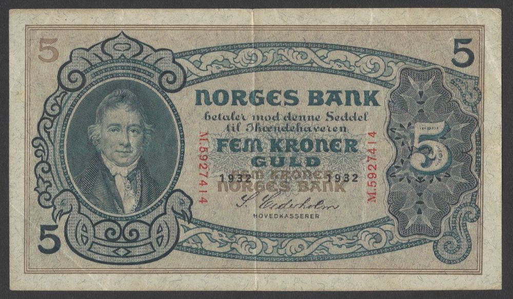 5 kr 1932 M Kv gVF (M.5927414)