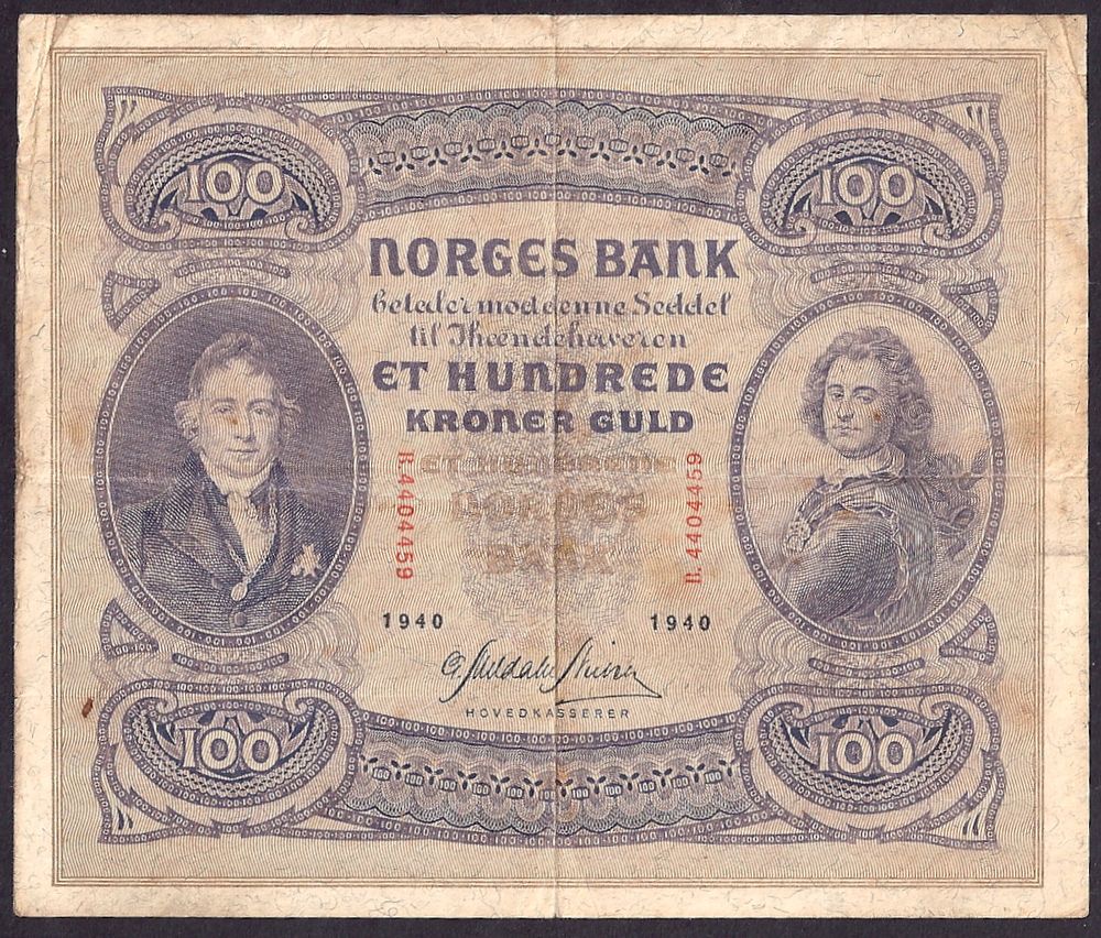 100 kr 1940B Kv 1(B. 4404459)
