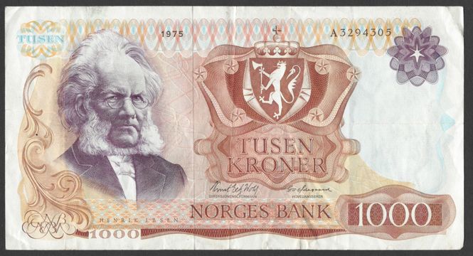Hovedbilde 1000 kr 1975 A Kv s1 (A.3294305)