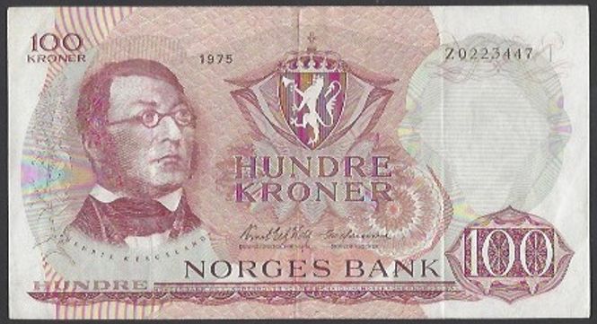 Hovedbilde 100 kr 1975 Z Kv g1 (Z.0223447) - Erstatning