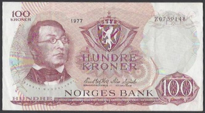 Hovedbilde 100 kr 1977 Z Kv 1+ (Z.0739148) - Erstatning