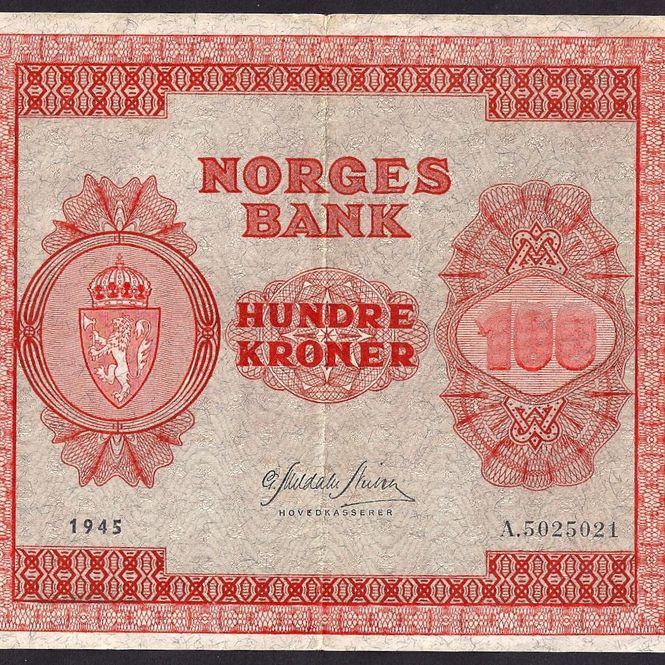 Hovedbilde 100 kr 1945 A Kv g 1+ (A.5025021)