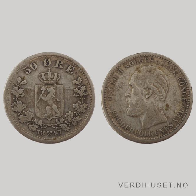 Hovedbilde 50 Øre 1897 Kv g 1-