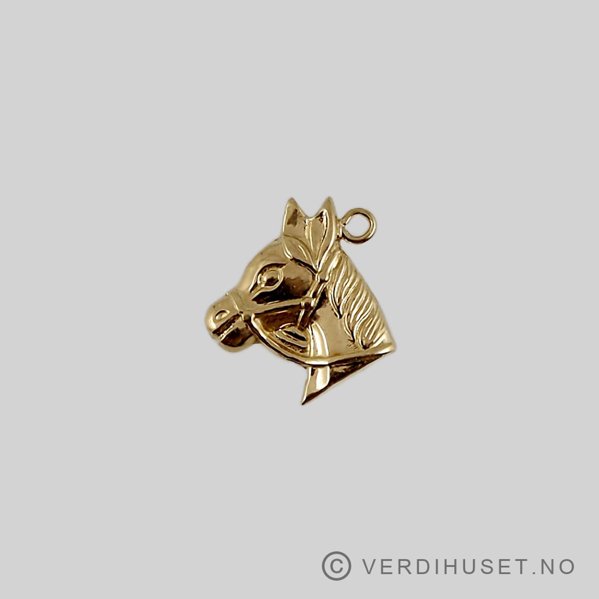 Charm i 14 K gull - Hestehode