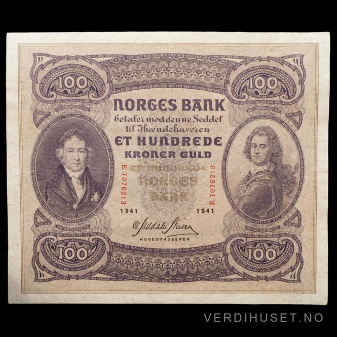 Hovedbilde 100 Kr 1941 B Kv g1+ (B.7076213)