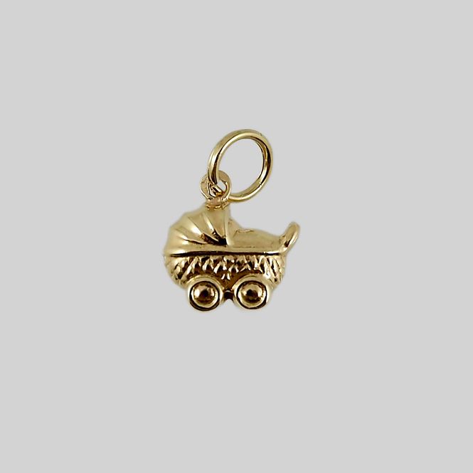 Hovedbilde Charm i 14 K gull - Barnevogn