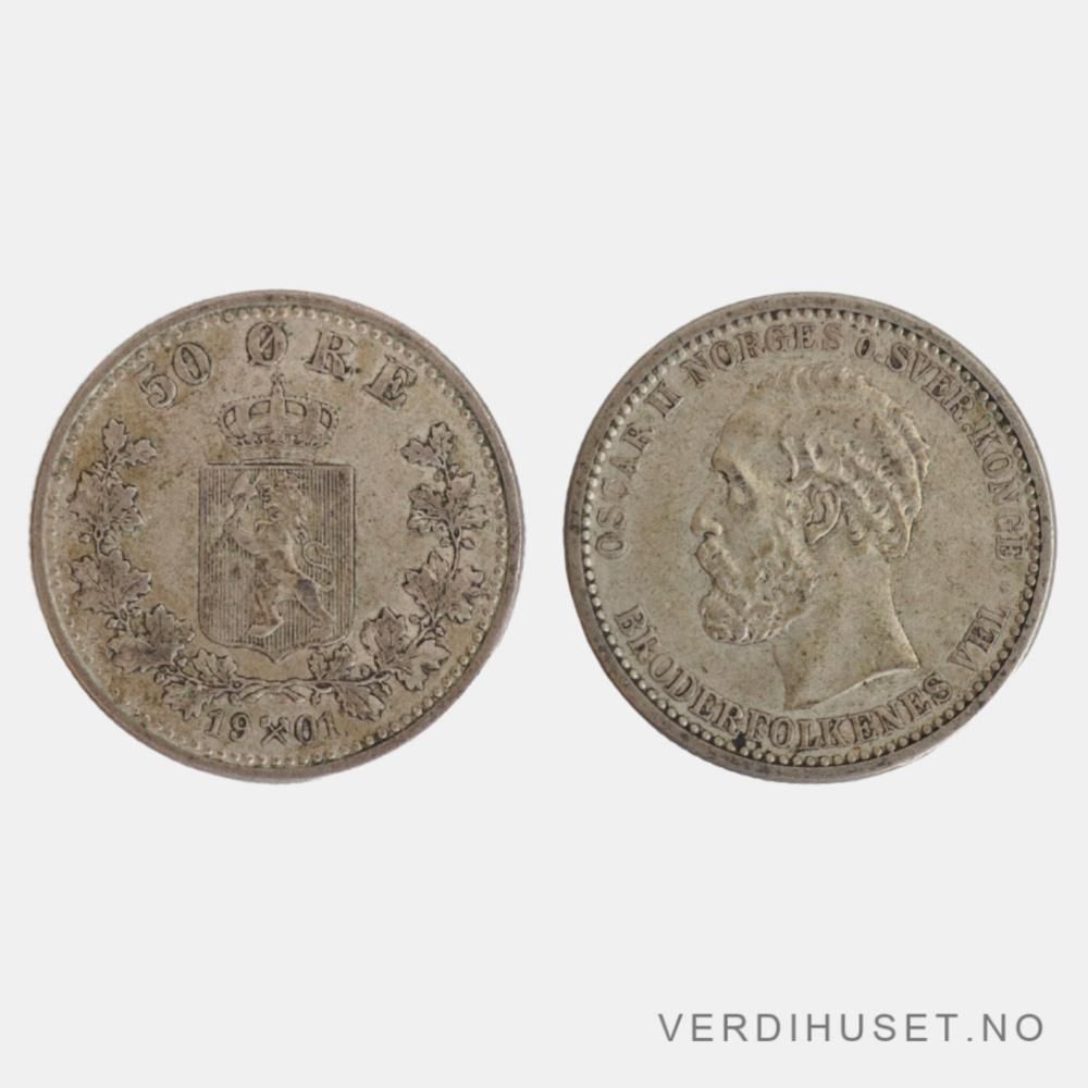 50 Øre 1901 Kv 1+