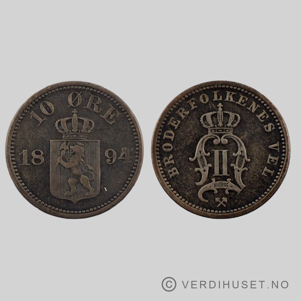 10 Øre 1894 Kv g1