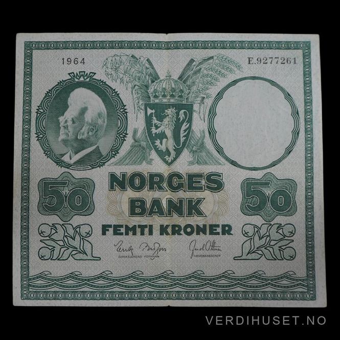 Hovedbilde 50 kr 1964 E Kv g1 (E. 9277261)