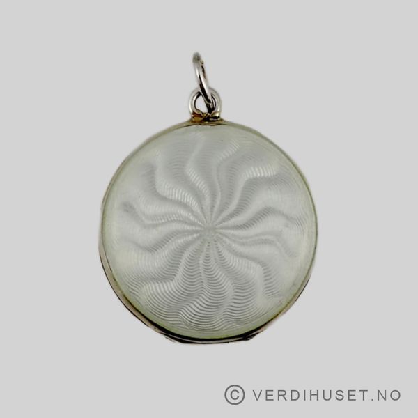 Hovedbilde Anheng/Medaljong i sølv med emalje 
