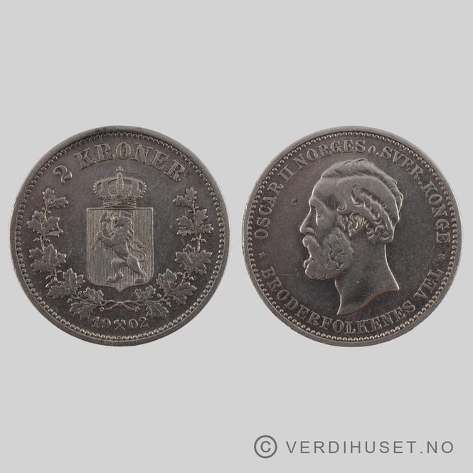 Hovedbilde 2 kr 1902 Kv s1+