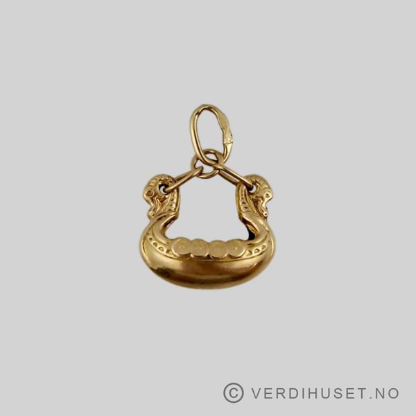 Hovedbilde Charm i 14 K gull - Vikingskip