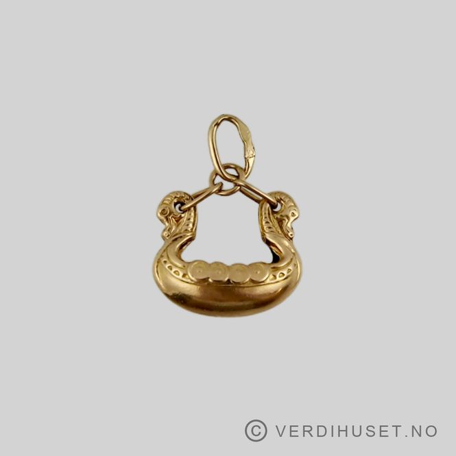 Hovedbilde Charm i 14 K gull - Vikingskip