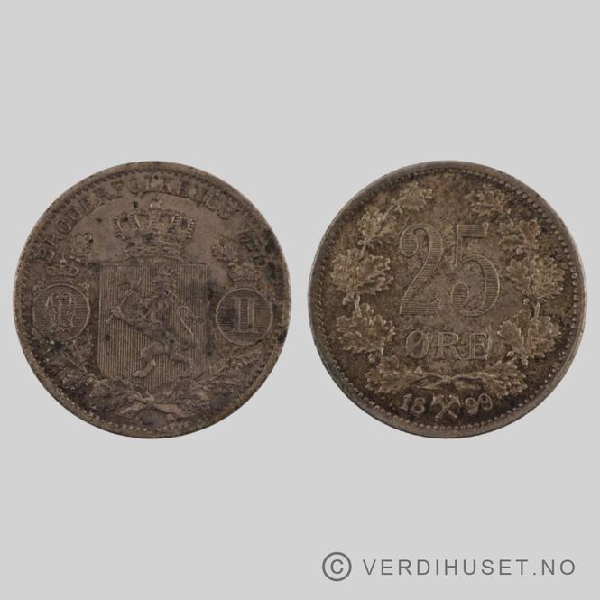 Hovedbilde 25 Øre 1899 Kv  01