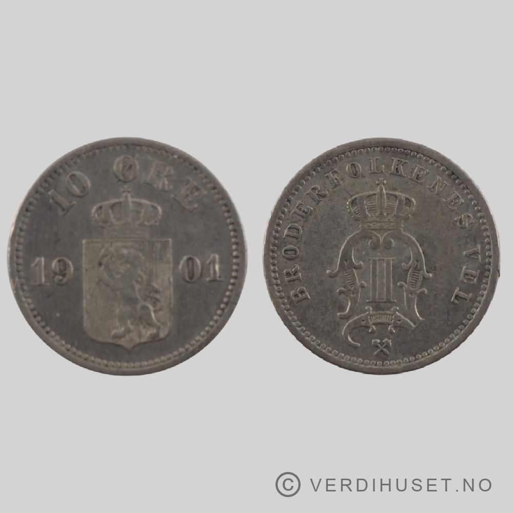 10 øre 1901 Kv 1+