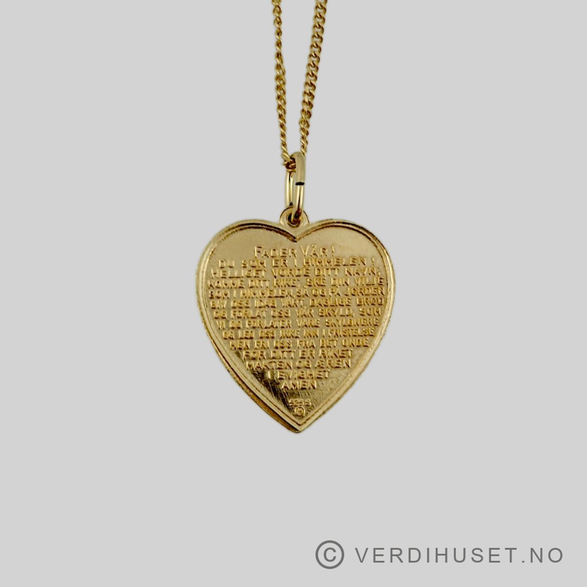 Anheng/Hjerte i forgylt sølv med gul emalje - Ivar T. Holth