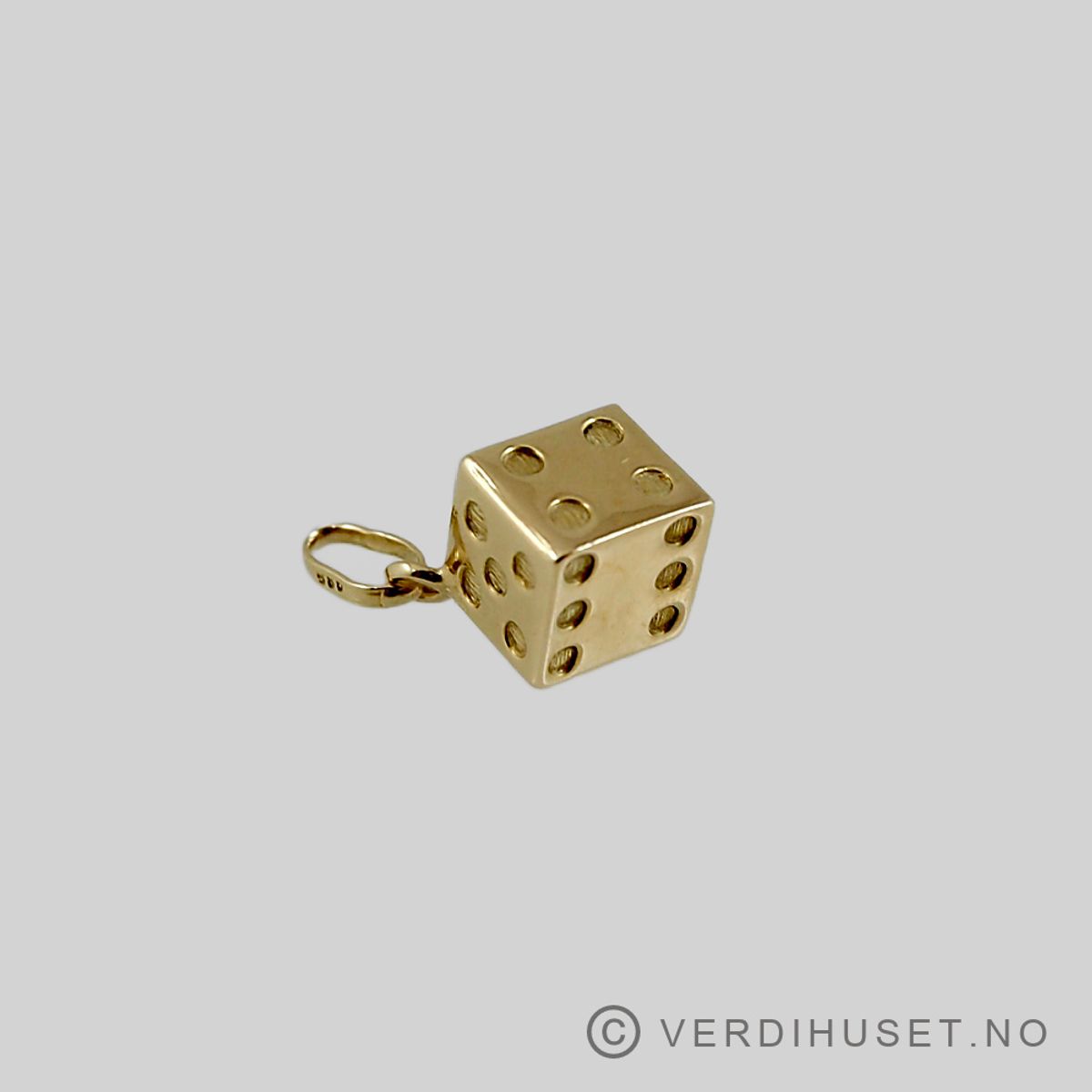 Charm i 14 K gull - Terning