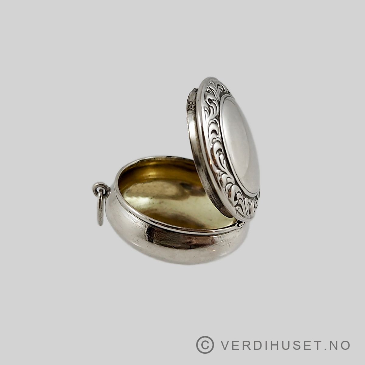 Anheng/Pille-eske i sølv