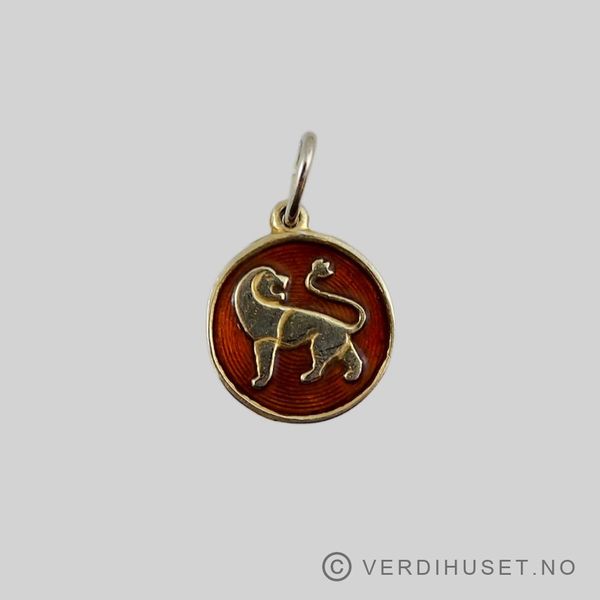 Hovedbilde Anheng i forgylt sølv med emalje - Stjernetegn ...