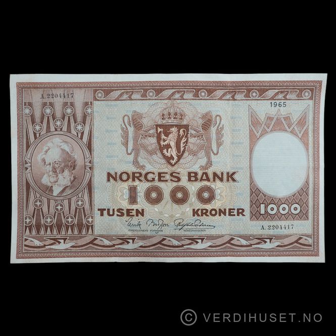 Hovedbilde 1000 Kr 1965 A Kv g 1  (A.2204417)