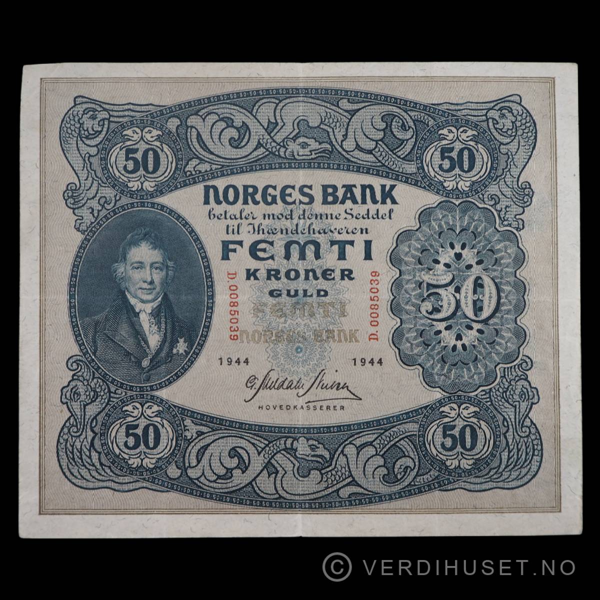 50 kr 1944 D Kv s1+ (D.0085039)