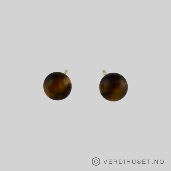 Hovedbilde Ørepynt i 14 K gull med tigerøye