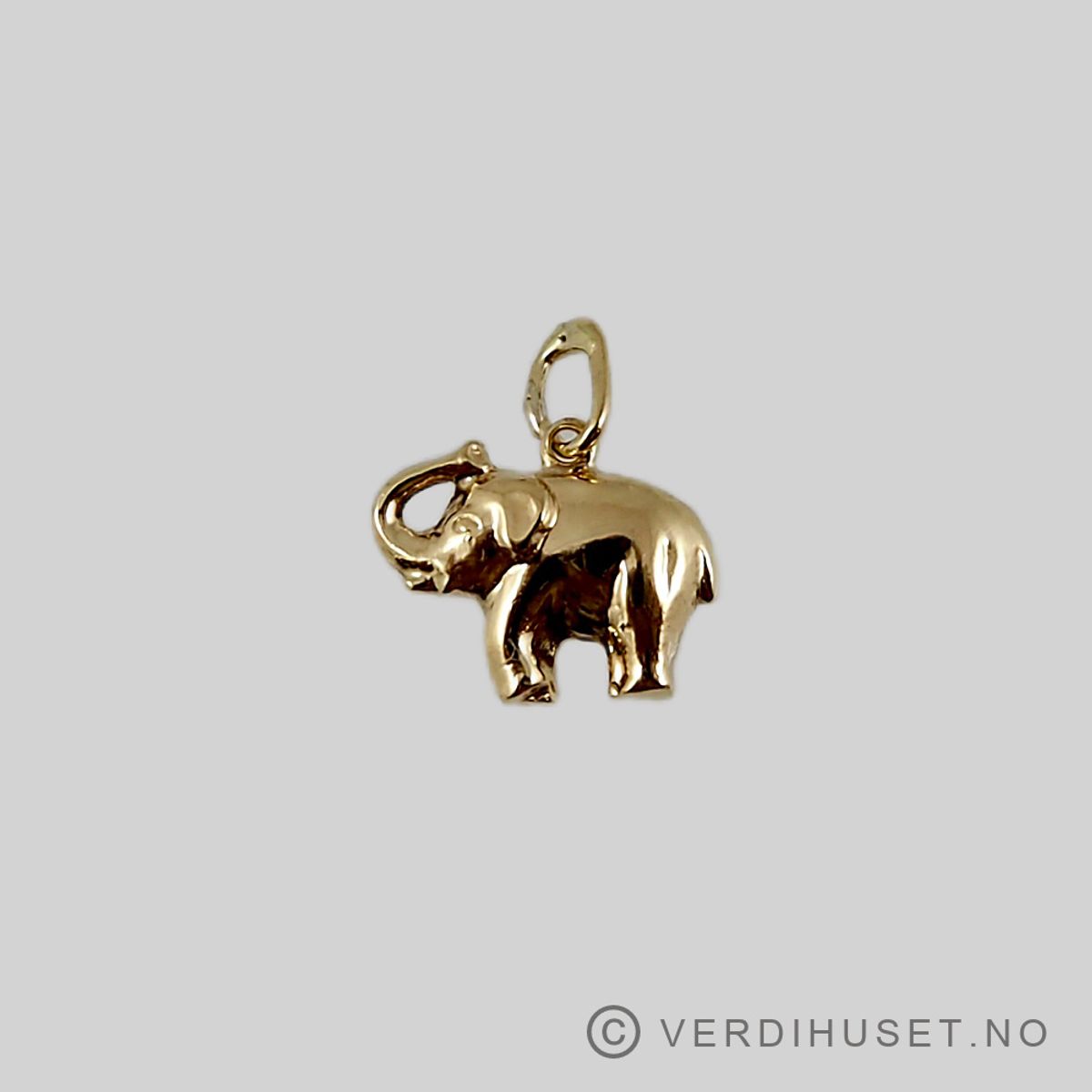 Charm i 14 K gull - Elefant