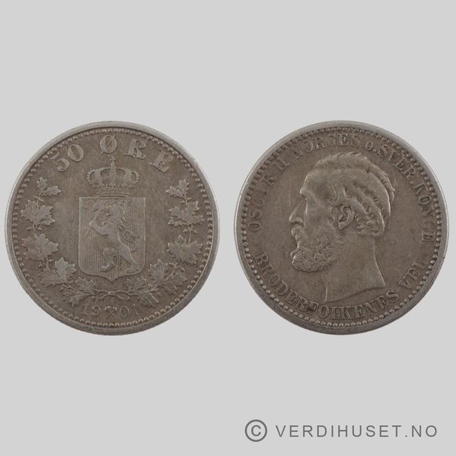 Hovedbilde 50 Øre 1901 Kv 1