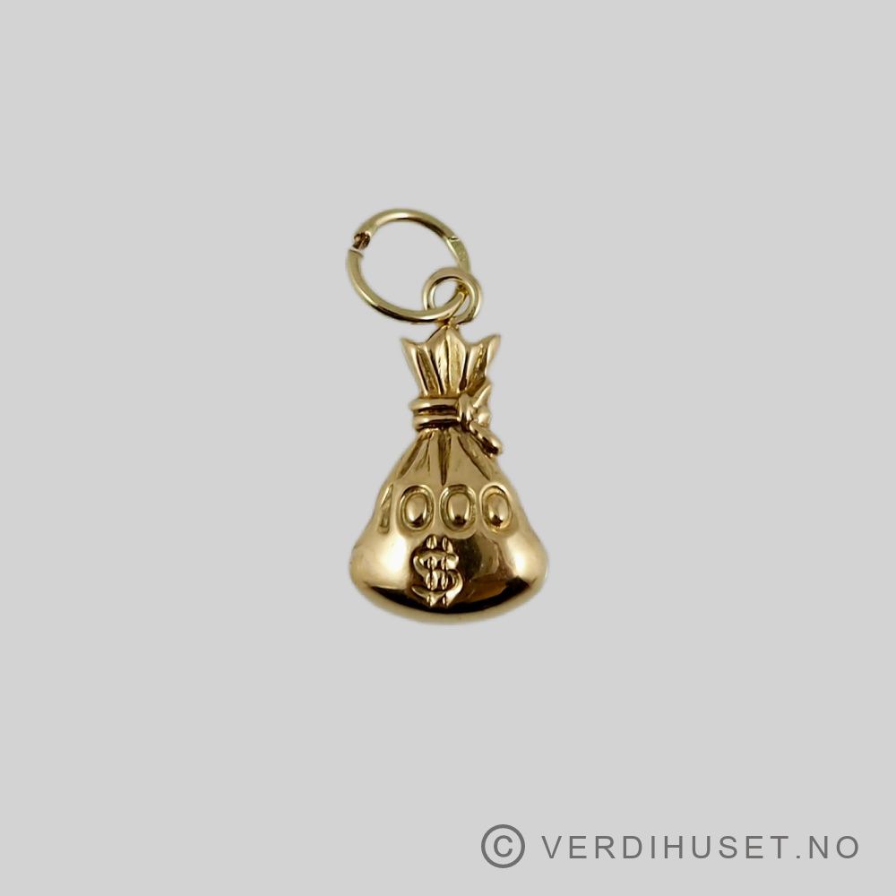 Charm i 14 K gull - Pengesekk