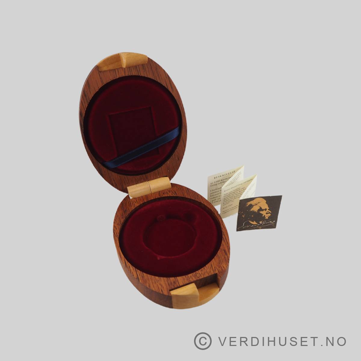 Original eske til Edvard Grieg minnemynt 1993