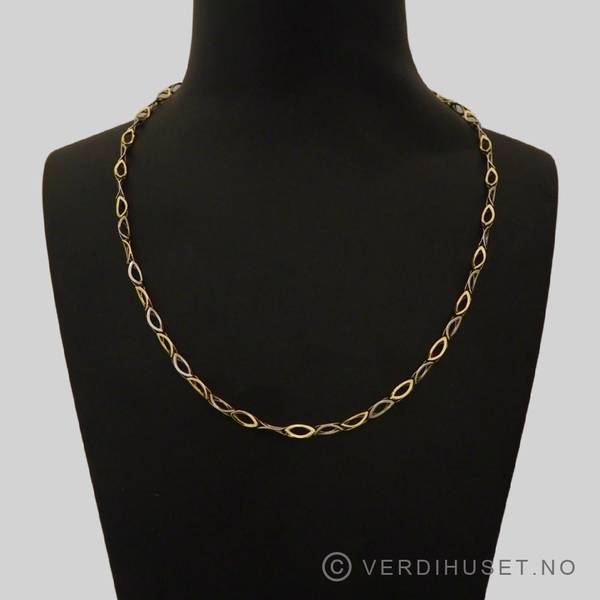 Hovedbilde Halssmykke i 14 K hvitt og gult gull