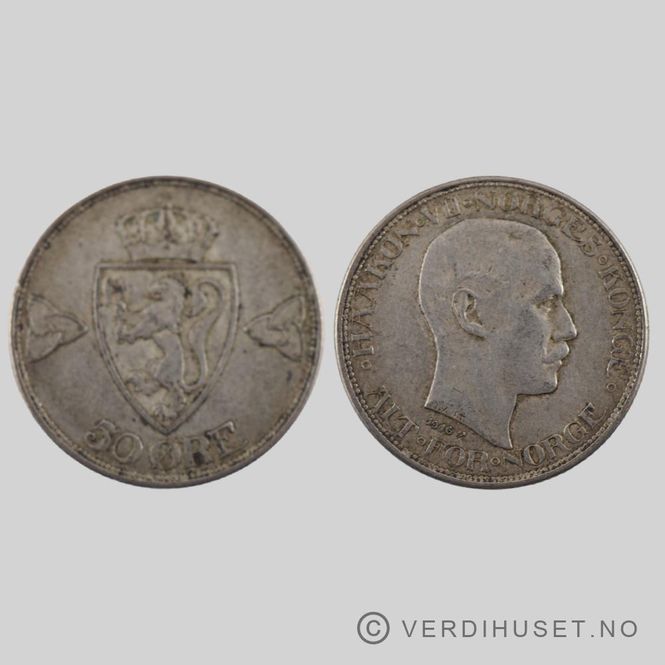 Hovedbilde 50 Øre 1916 Kv 1+