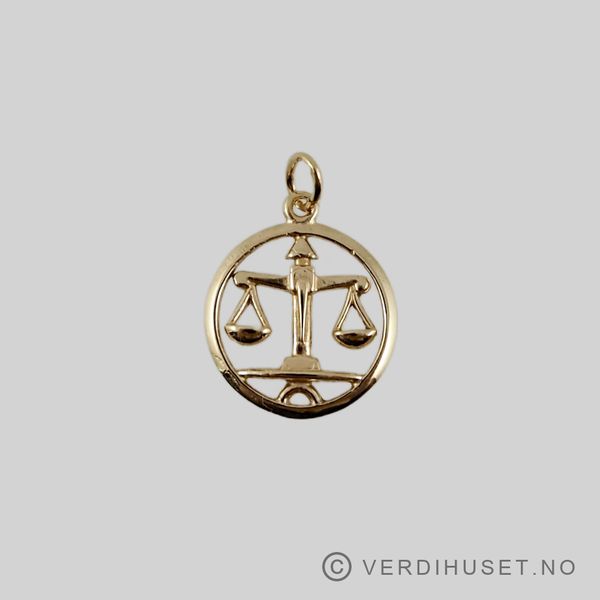 Hovedbilde Charm i 14 K gull - Stjernetegn Vekten