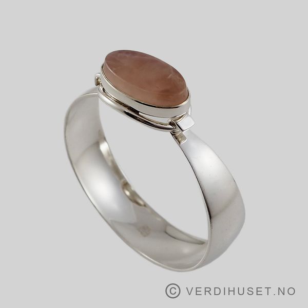 Hovedbilde Armring i sølv med rosa sten - N. E. From