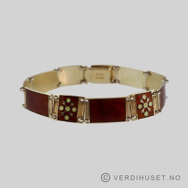 Hovedbilde Armbånd i forgylt sølv med emalje - Bernard ...