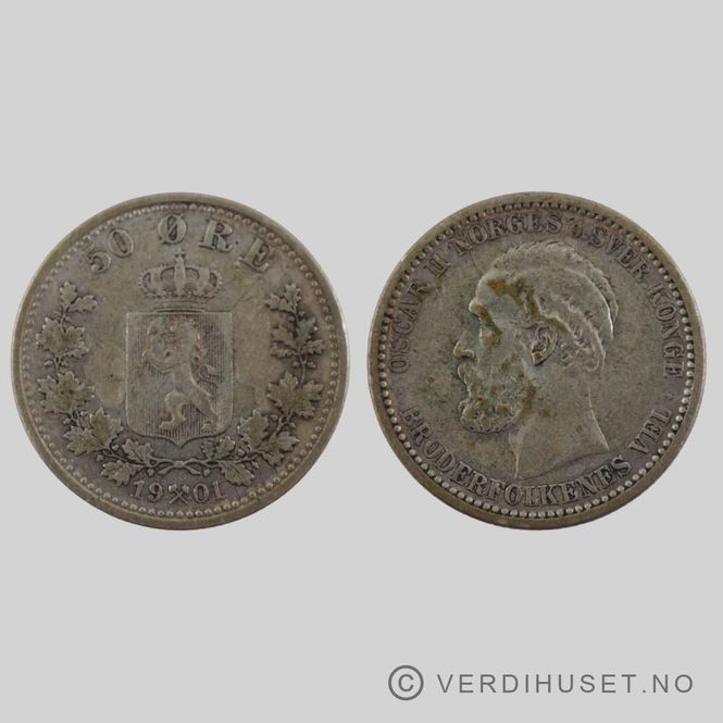Hovedbilde 50 Øre 1901 Kv g 1