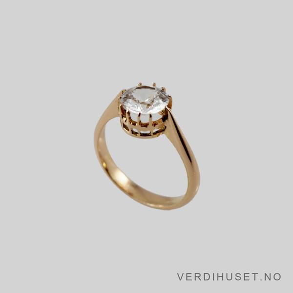 Hovedbilde Ring i 18 K gull med blank sten