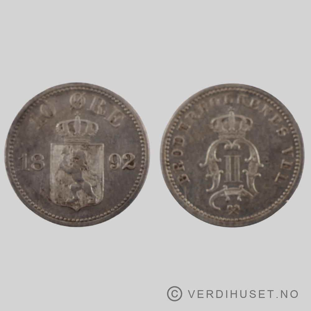 10 Øre 1892 Kv g01