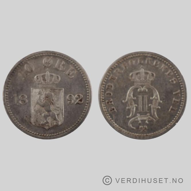 Hovedbilde 10 Øre 1892 Kv g01