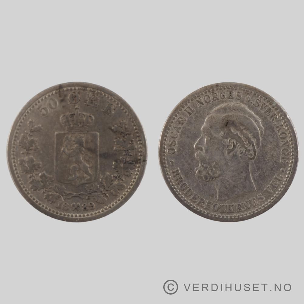 50 Øre 1889 Kv 1