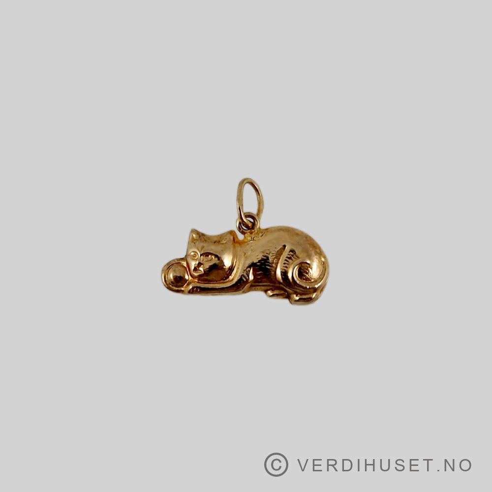 Charm i 14 K gull - Katt