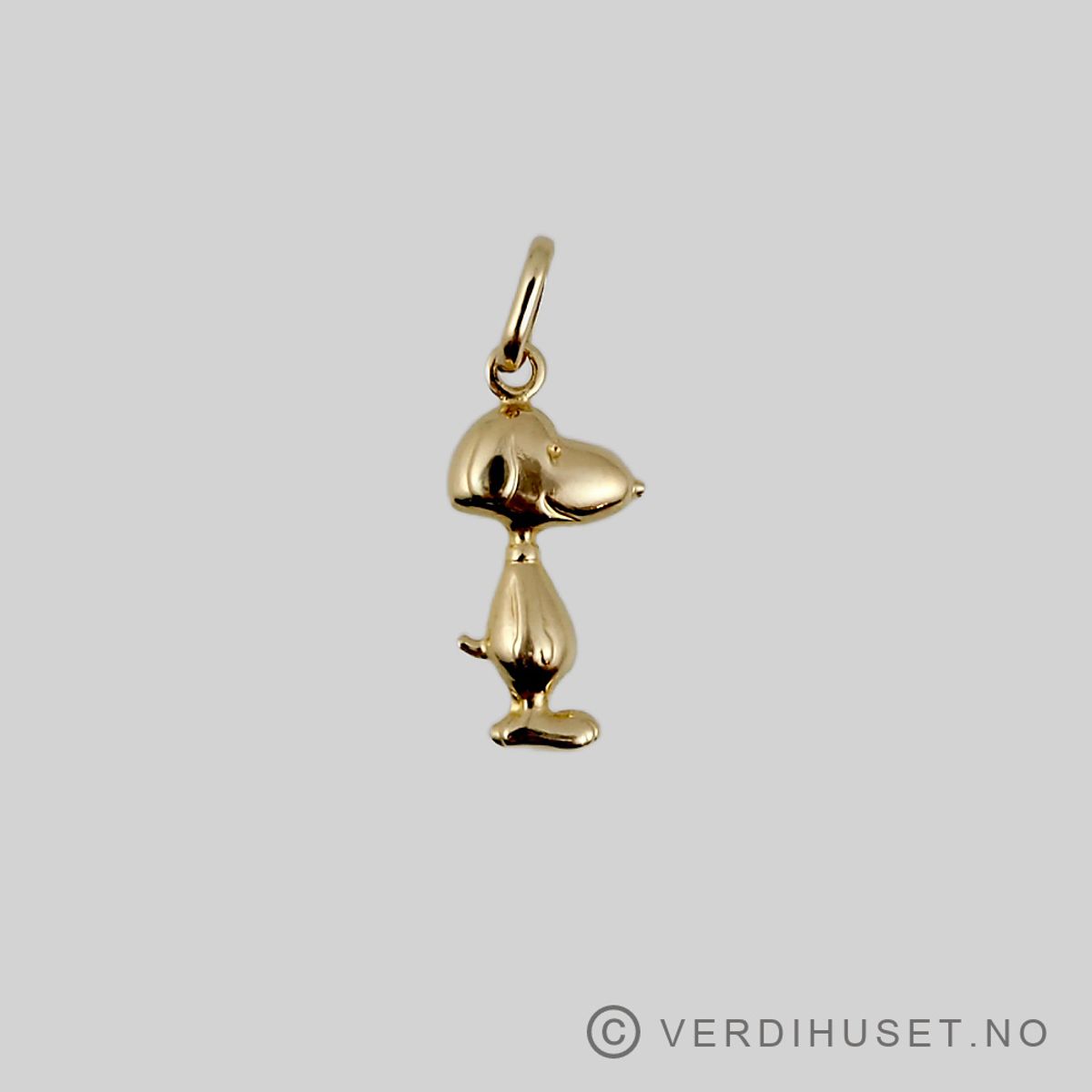 Charm i 14 K gull - Snoopy
