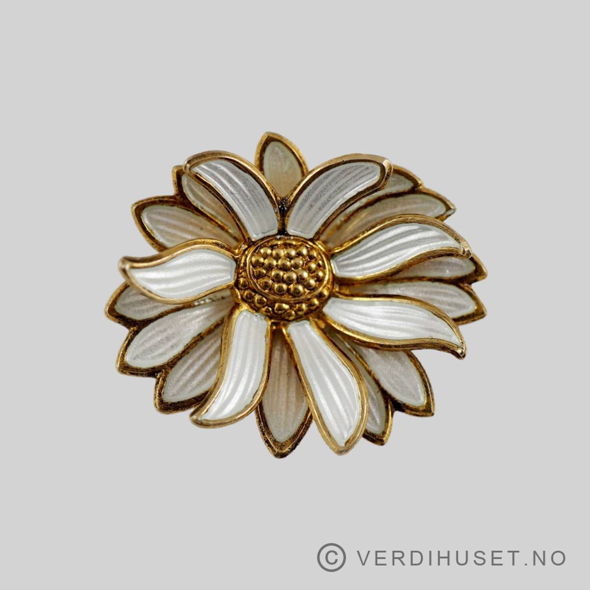 Brosje i forgylt sølv - 