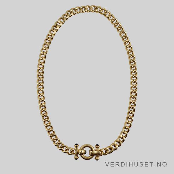 Hovedbilde Halssmykke i 18 K gull med safirer - 